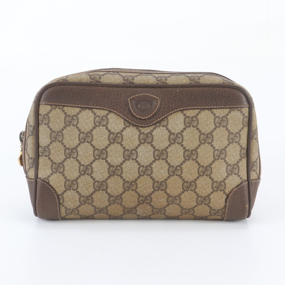 Gucci GG Supreme 014 89 0094 Leather Second Bag Clutch Pouch Business for Men